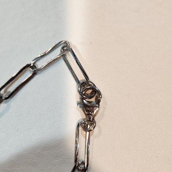 Bianca Milano Sterling Silver paperclip chain ankle bracelet - Picture 5 of 5
